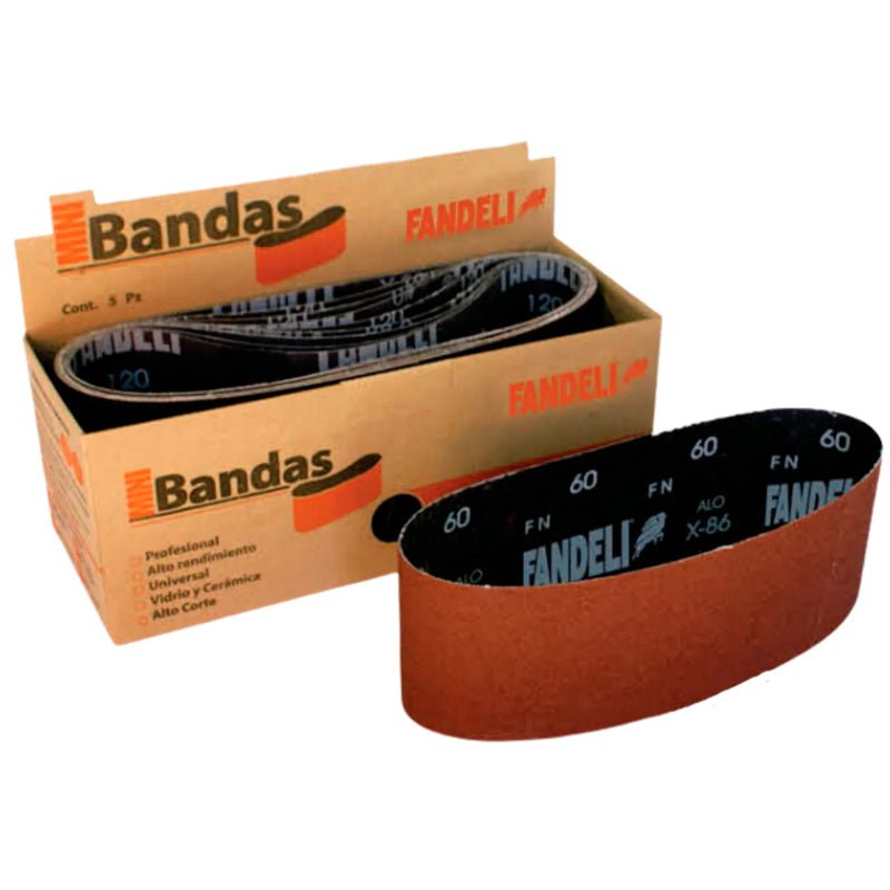 02881 Lija Banda R 88 De 3" X 21" G80 Roja Fandeli - Tool Ferreterías / Ferretodo - Herramientas y material de construcción.