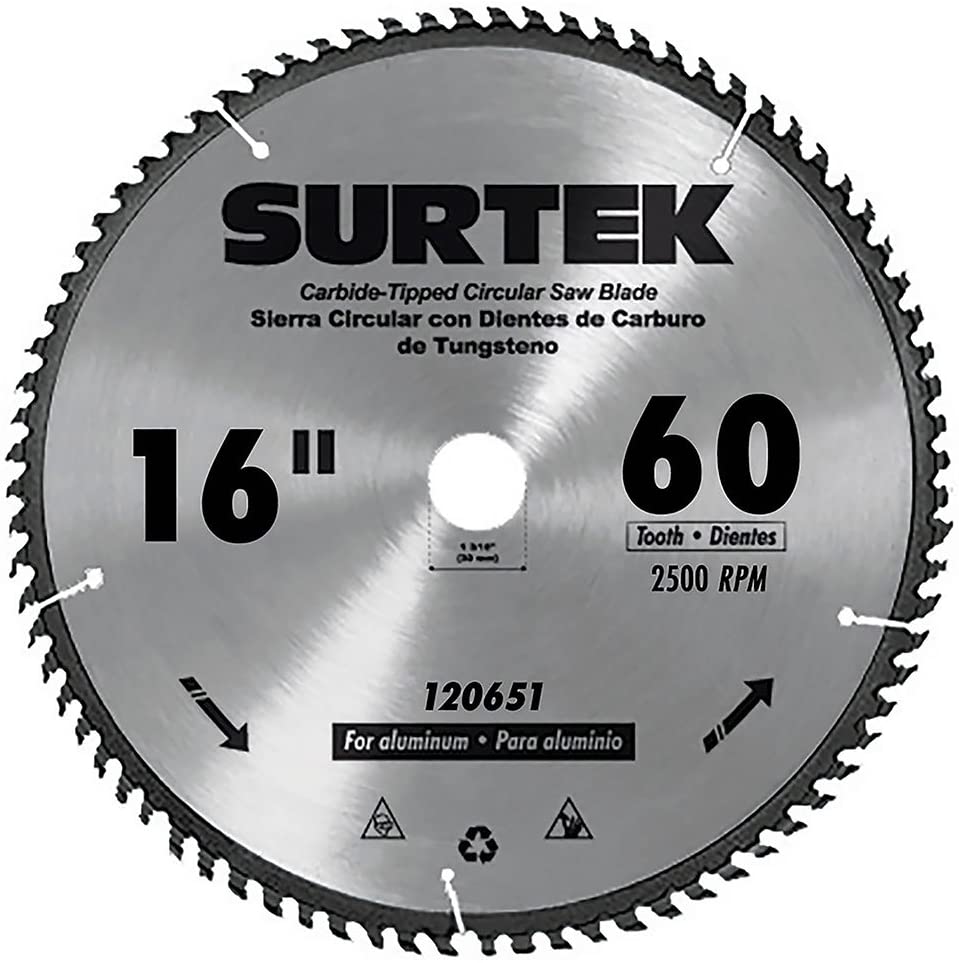 Disco para sierra circular de 16? con 60 dientes, 120651 Surtek