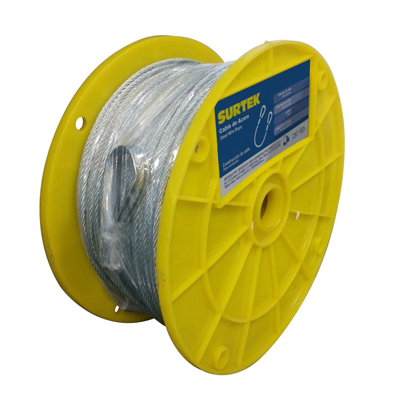 Cable acero de 7 × 19 1/4? x76 m, CA218 Surtek