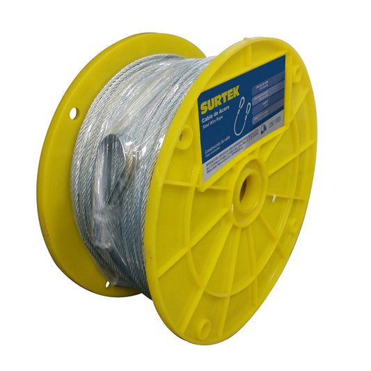 Cable acero de 7 × 7 de 1/8 ? x 75 m, CA114 Surtek