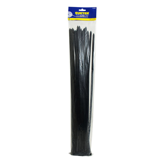 Cincho de plástico negro de 368 x 4.6 mm, 25 piezas, 114215 Surtek