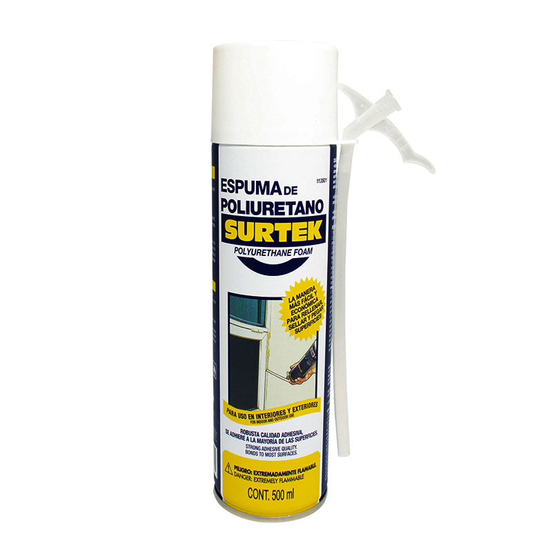 Espuma de poliuretano uso industrial de 500 ml, 113501 Surtek