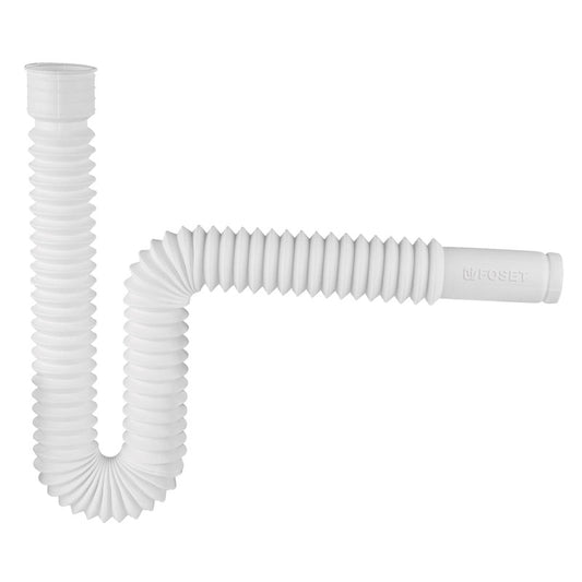 Céspol flexible, polietileno blanco, para lavabo y fregadero, 49509 Foset CE 232