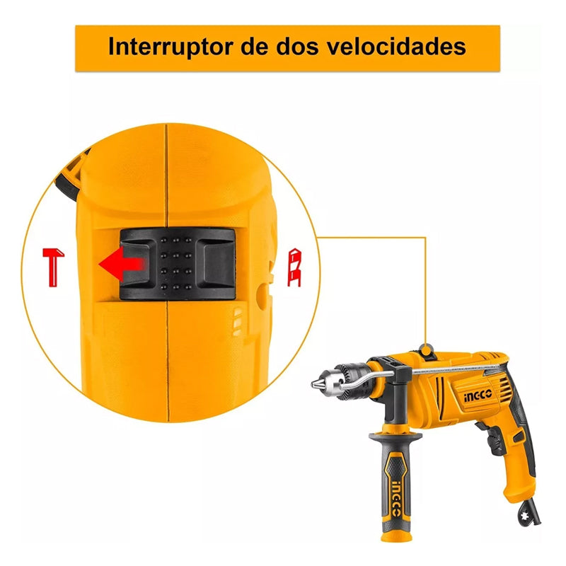 Taladro Impacto Percutor Rotomartillo De 1/2" De 850 W, Uid8508 Ingco