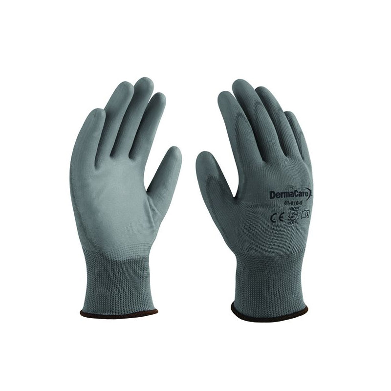 Guante nylon gris palma poliuretano talla 8, Espomega