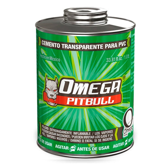 Cemento P/Pvc Verde 1 Lt Omega Pitbull - Tool Ferreterías / Ferretodo - Herramientas y material de construcción.