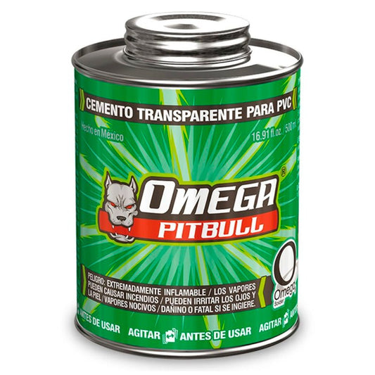 Cemento P/Pvc Verde 500 Ml Omega Pitbull - Tool Ferreterías / Ferretodo - Herramientas y material de construcción.