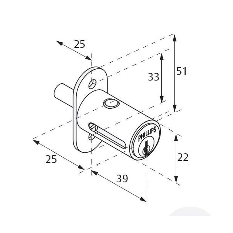 Cerradura 200 L Phillips - Tool Ferreterías / Ferretodo - Herramientas y material de construcción.