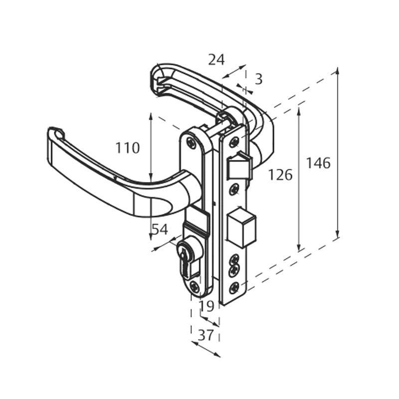 Cerradura 3055 Abl Phillips - Tool Ferreterías / Ferretodo - Herramientas y material de construcción.