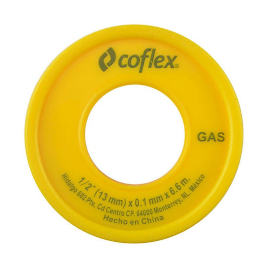 Cinta Selladora Para Gas Amarilla De 1/2" X 6.60 M Wtg1260 Coflex - Tool Ferreterías / Ferretodo - Herramientas y material de construcción.