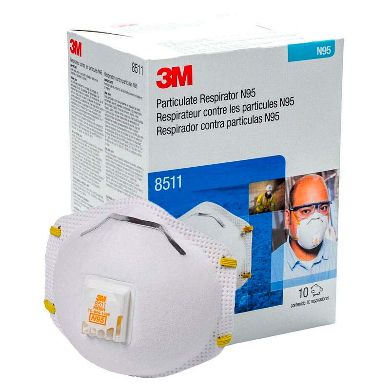 Mascarilla Industrial Desechable 8511, 3M (10 Pzas)