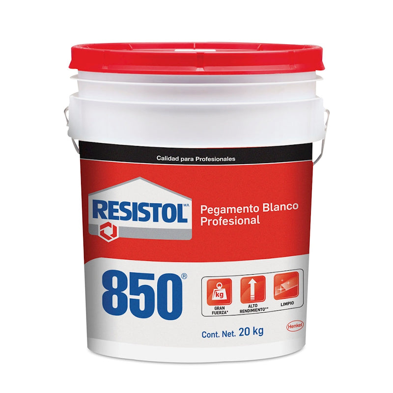 Resistol 850 Pegamento Blanco Profesional De 20 Kg