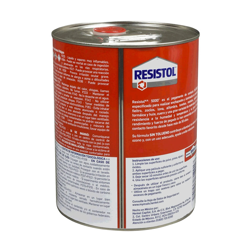 Resistol 5000 Pegamento De Contacto Henkel De 4 Litros