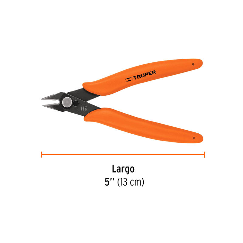 Pinza 5" De Corte Para Electrónica, Truper