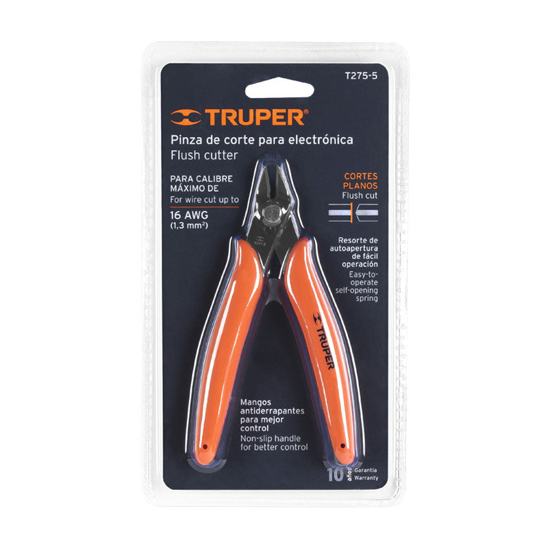 Pinza 5" De Corte Para Electrónica, Truper