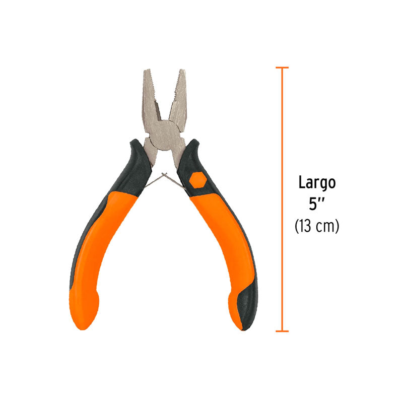 Mini Pinza Para Electricista 5" Mango Comfort Grip, Truper