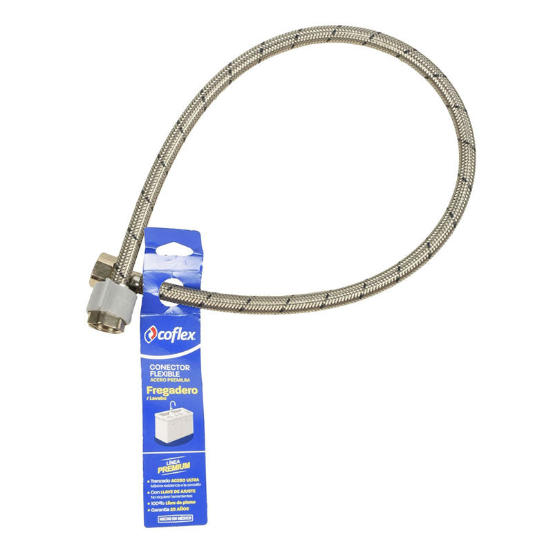 Conector Flexible De 1/2" X 1/2" X 70 Cm Para Lavabo/Fregadero Ala70 Coflex