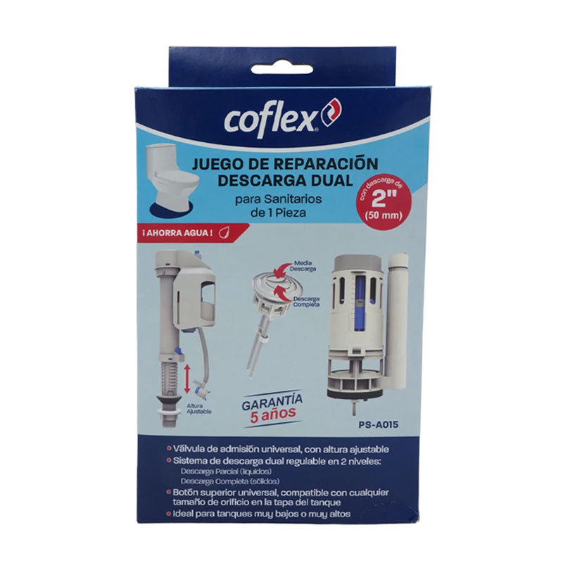 Juego De Reparación Con Descarga Dual De 2" Para Sanitarios De 1 Pieza Psa015 Coflex