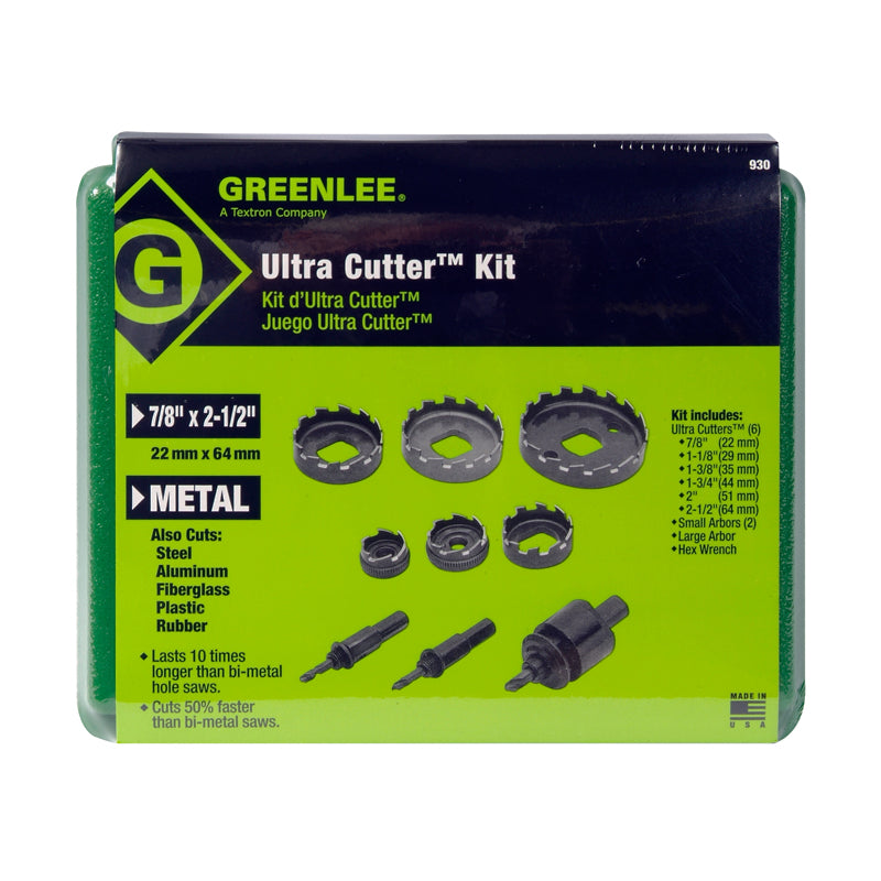 Juego De Cortadores Ultra 7/8 2.1/2 X 930 Greenlee