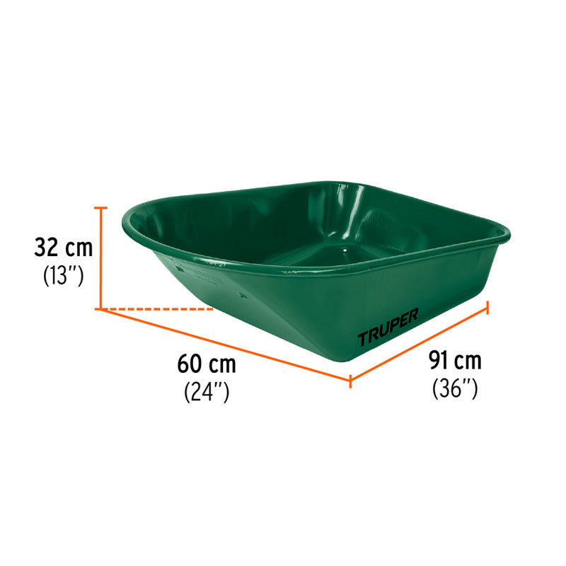 Carretilla 4.75 Ft3 Neumática, Bastidor Tubular, Truper