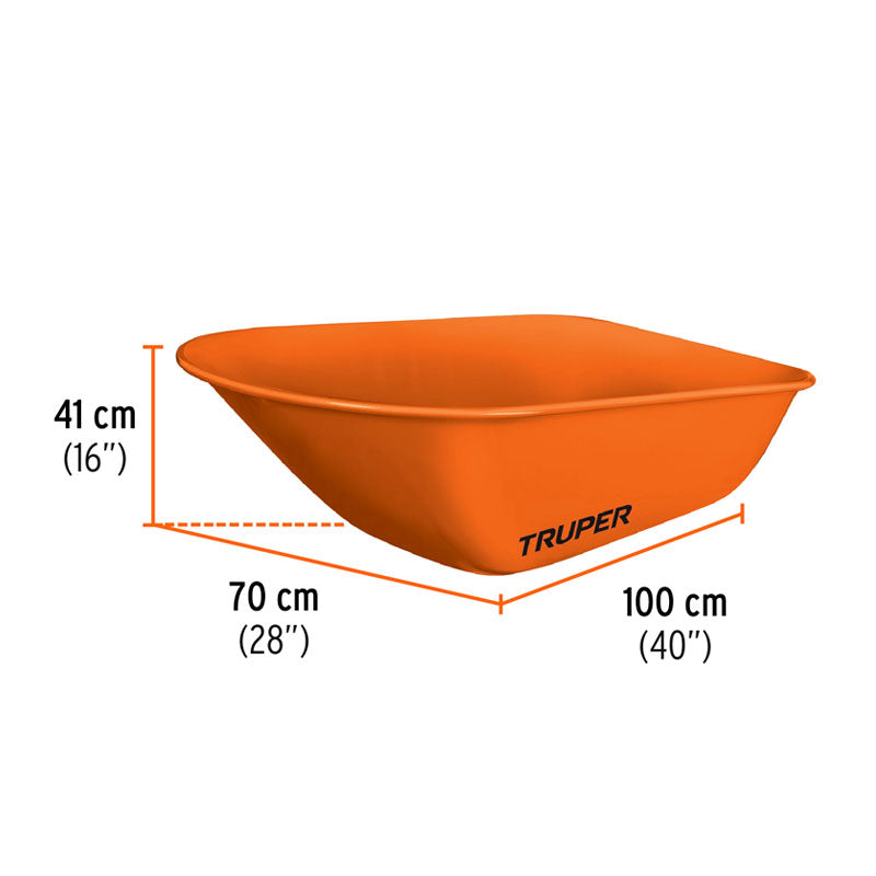 Carretilla 8 Ft3 Neumática, Bastidor Tubular, Truper