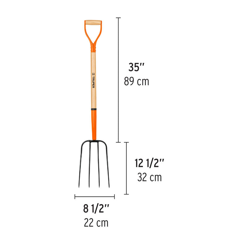 Bieldo Para Paja, 4 Dientes, Puño "Y", Truper