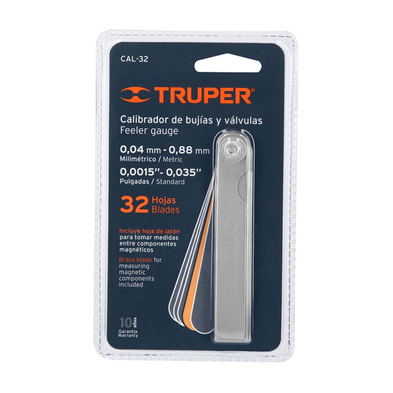 Calibrador De 32 Hojas Std / Mm, Truper