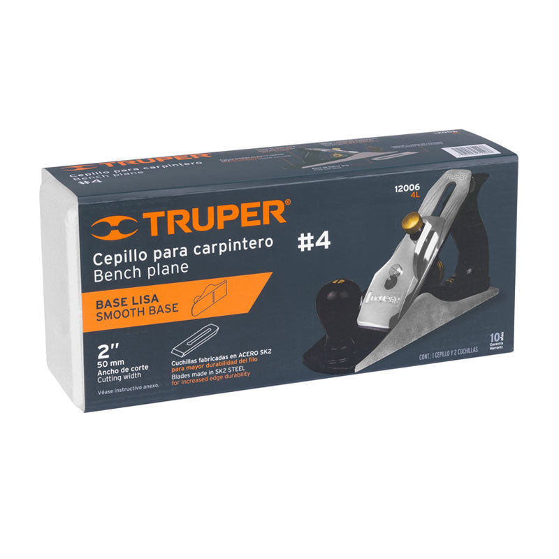 Cepillo Para Carpintero # 4 Liso, Truper