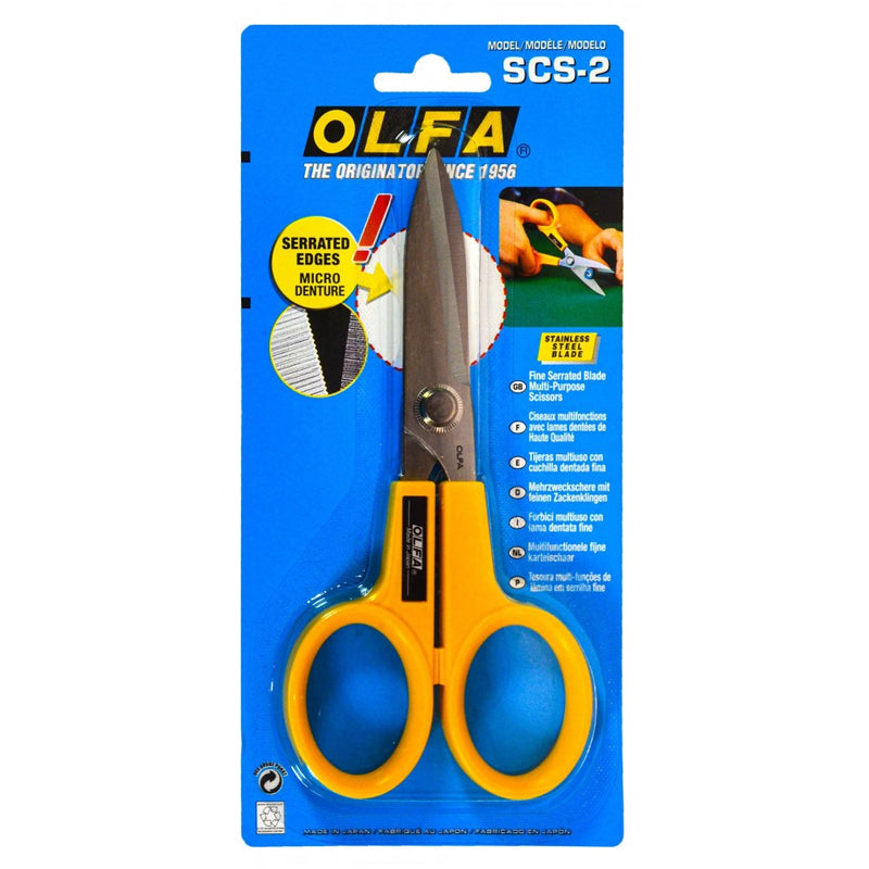 Tijeras Multiuso De 7" Con Cuchilla Dentada Fina, Scs 2 Olfa        