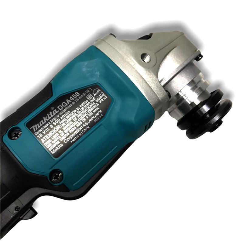 Esmeriladora Angular 4.1/2" 8500Rpm Inalámbrico Makita Dga458Rte