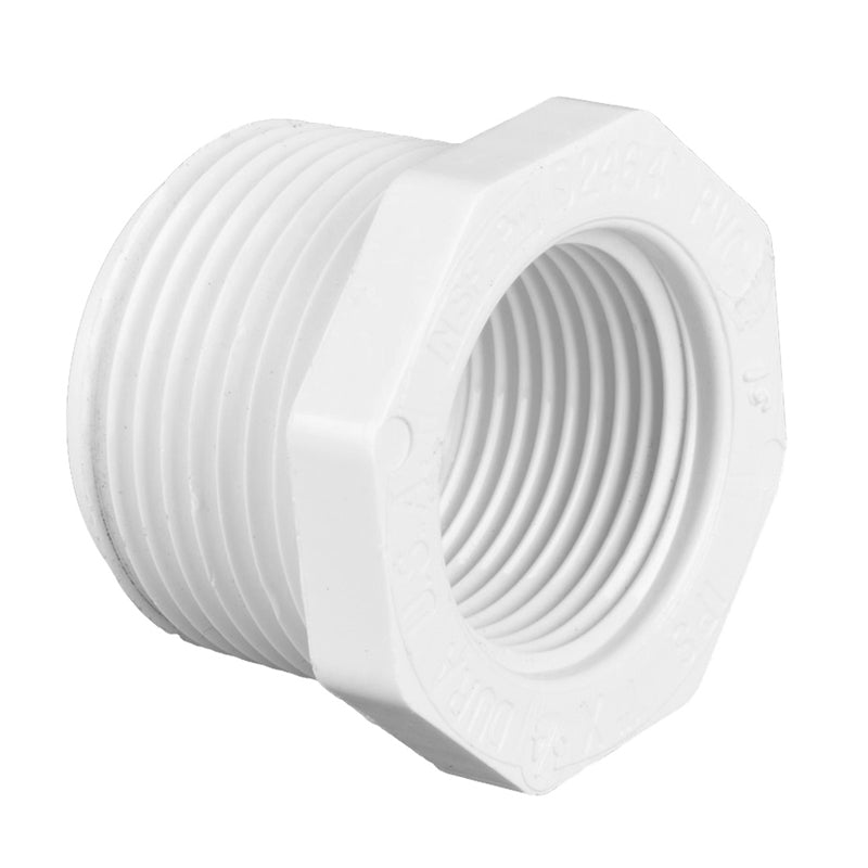 Reducción Bushing De Pvc Roscada De 2" 1.1/2" Cédula 40