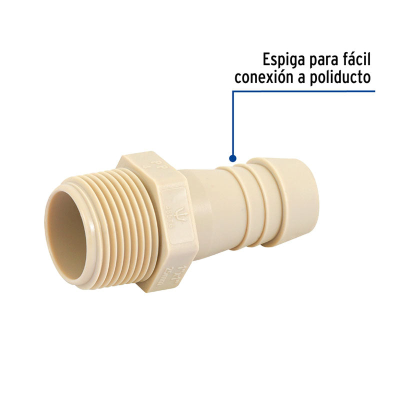 Adaptador Inserción Rosca Exterior De 1"X 1", Foset