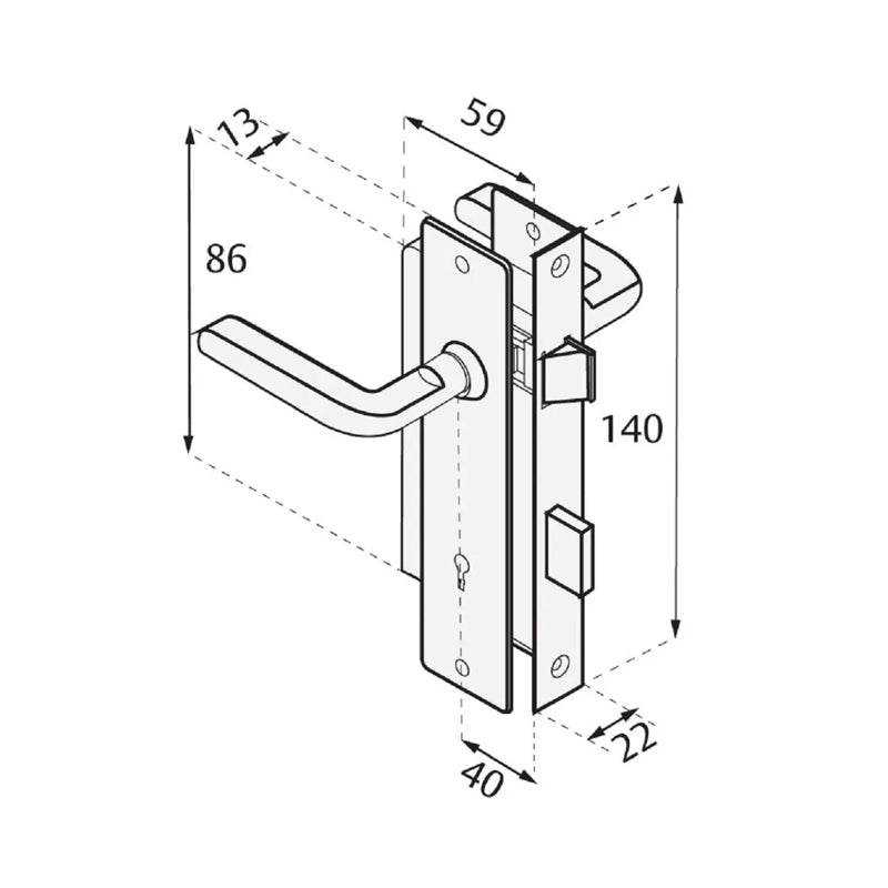 Cerradura 150 Mmc Phillips Mx25 Caja