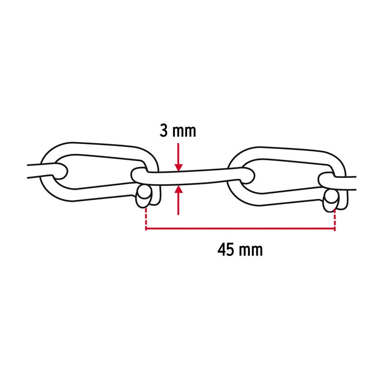 Metro De Cadena Tipo Víctor De 3.0 Mm En Carrete De 30 M